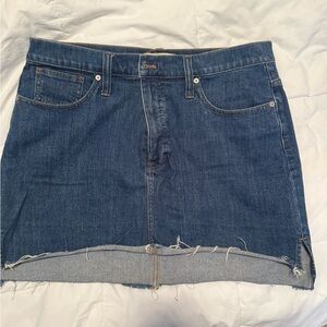 Madewell Blue Denim Midi Skirt
